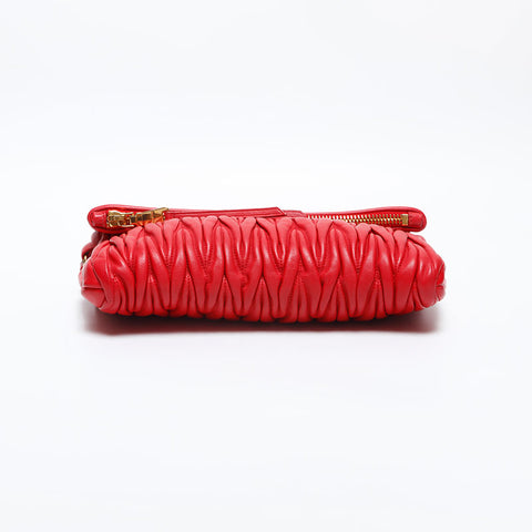 Miu Miu Materasse leather Shoulder Bag Red WS14929