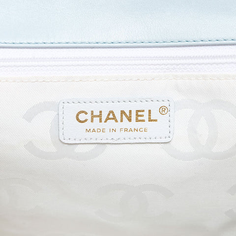 シャネル CHANEL 9番台 トップハンドル ワイルド ステッチ 2004-2005 ハンドバッグ ブルー WS14932
