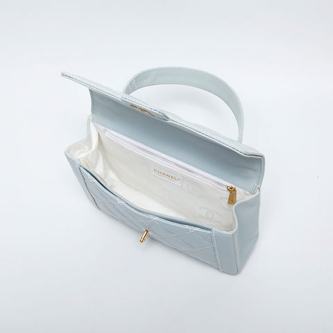 シャネル CHANEL 9番台 トップハンドル ワイルド ステッチ 2004-2005 ハンドバッグ ブルー WS14932