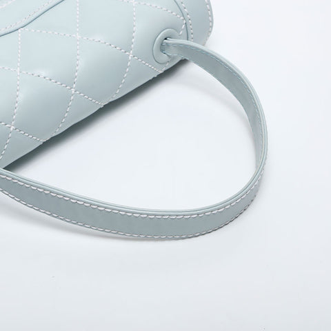 シャネル CHANEL 9番台 トップハンドル ワイルド ステッチ 2004-2005 ハンドバッグ ブルー WS14932