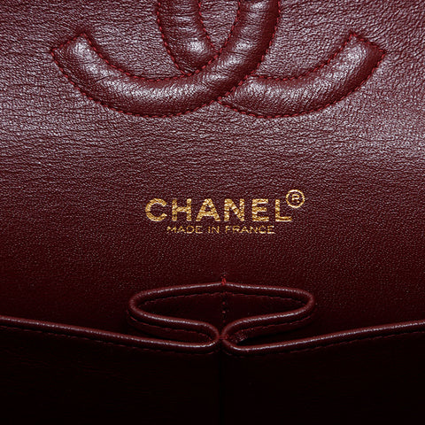 CHANEL No.6 2000-2001 Matelasse 9.8" Double Flap Lambskin Shoulder Bag black WS14933