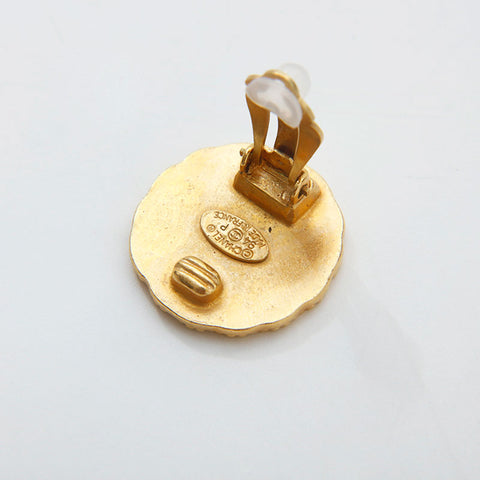 CHANEL 1994 Round COCO Mark Earring gold WS14937