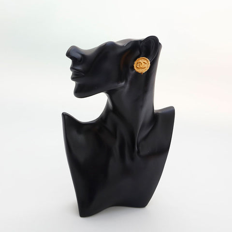 CHANEL 1994 Round COCO Mark Earring gold WS14937