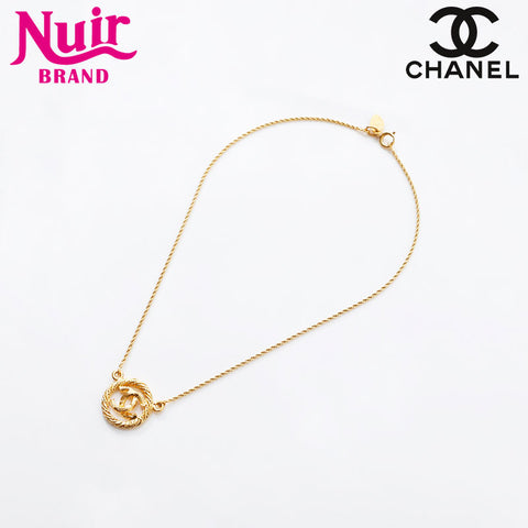 シャネル CHANEL 1980-1990s ココマークラウンド ネックレス ゴールド WS14939
