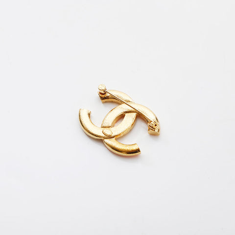 シャネル CHANEL 2022年　ピンクココマーク ブローチ ゴールド WS14940