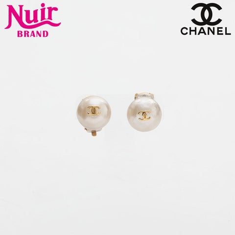 シャネル CHANEL 1995年　パールココマーク イヤリング ゴールド WS14941