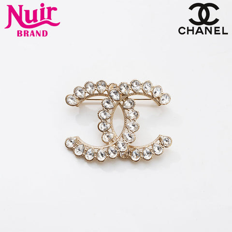 CHANEL 2020 COCO Mark Rhinestone Brooch gold WS14945