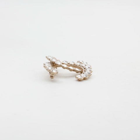 CHANEL 2020 COCO Mark Rhinestone Brooch gold WS14945