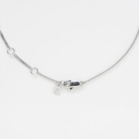 Christian Dior 2000-2020s Rhinestones Necklace Silver WS14948