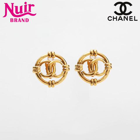 シャネル CHANEL 1994年　ココマークラウンド イヤリング ゴールド WS14952
