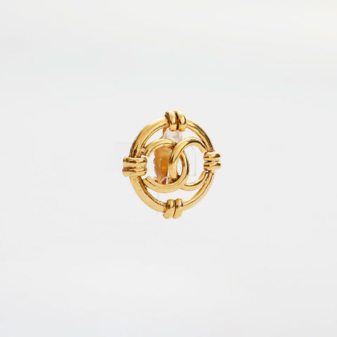 シャネル CHANEL 1994年　ココマークラウンド イヤリング ゴールド WS14952