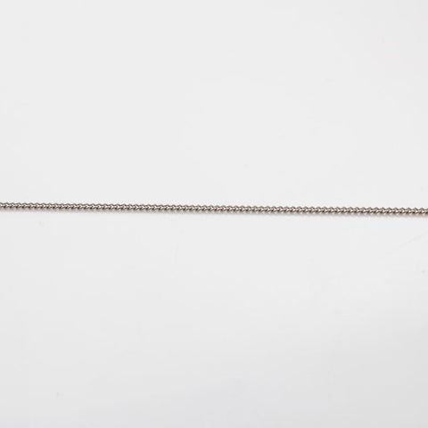 CHANEL 2009 COCO Mark Rhinestone Necklace Silver WS14953