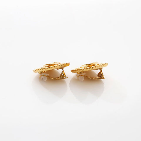 CHANEL 1996 COCO Mark Earring gold WS14954