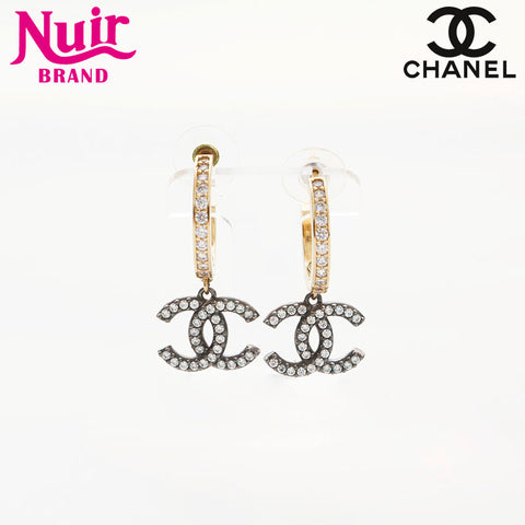 CHANEL 2020 Rhinestone COCO Mark Pierce gold WS14955