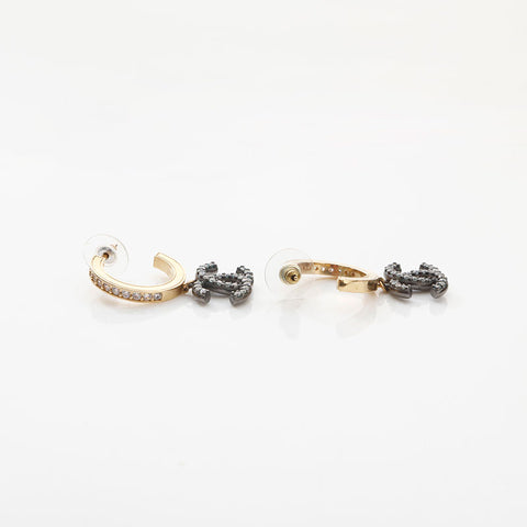 CHANEL 2020 Rhinestone COCO Mark Pierce gold WS14955