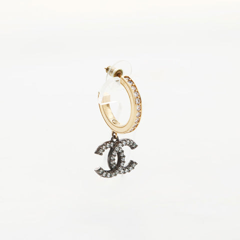 CHANEL 2020 Rhinestone COCO Mark Pierce gold WS14955