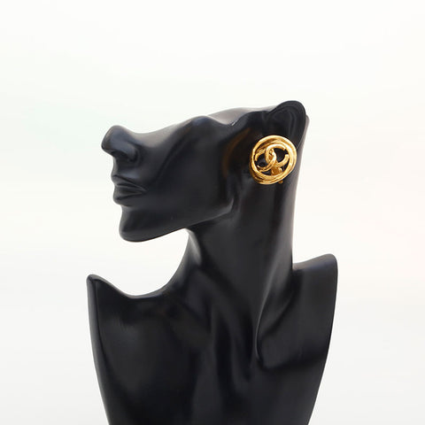 CHANEL 1993 COCO Mark Earring gold WS14957
