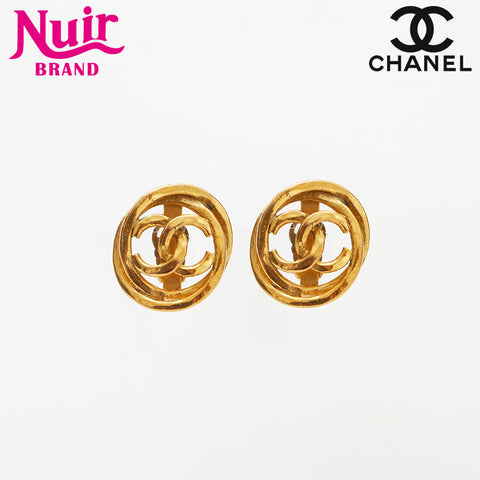 CHANEL 1993 COCO Mark Earring gold WS14957