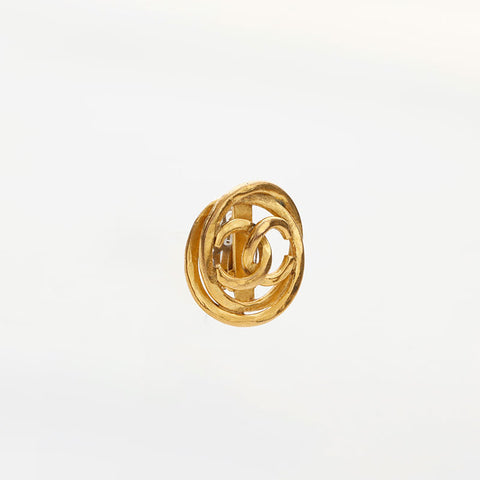 CHANEL 1993 COCO Mark Earring gold WS14957