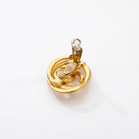 CHANEL 1993 COCO Mark Earring gold WS14957