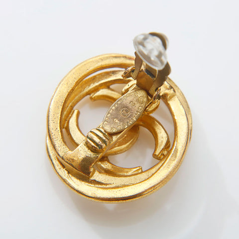 CHANEL 1993 COCO Mark Earring gold WS14957