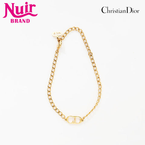 Christian Dior 1990-2000s CD logo bracelet gold WS14962