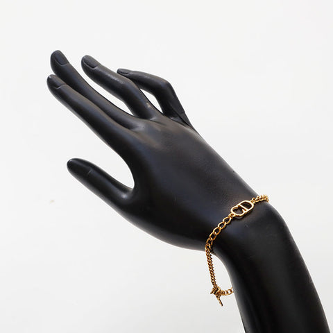 Christian Dior 1990-2000s CD logo bracelet gold WS14962