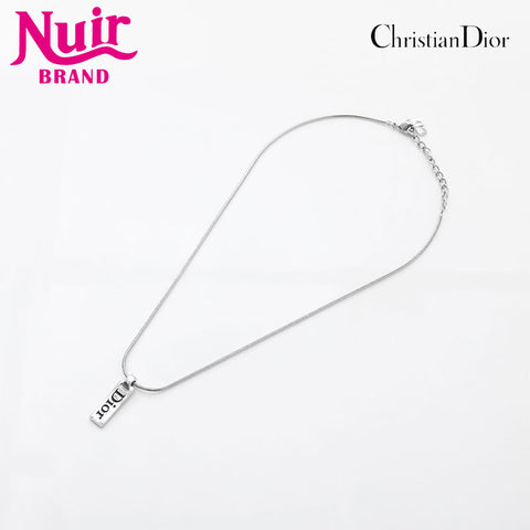 Christian Dior 1990-2000s With logo Necklace Silver WS14963