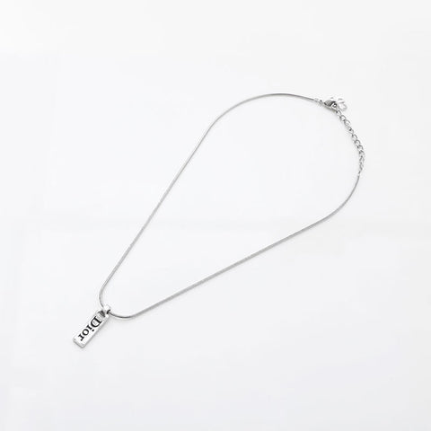 Christian Dior 1990-2000s With logo Necklace Silver WS14963