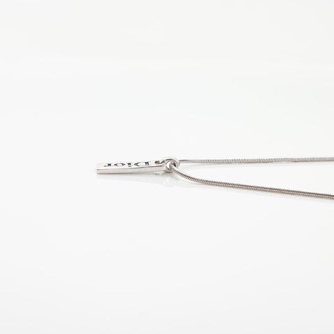 Christian Dior 1990-2000s With logo Necklace Silver WS14963