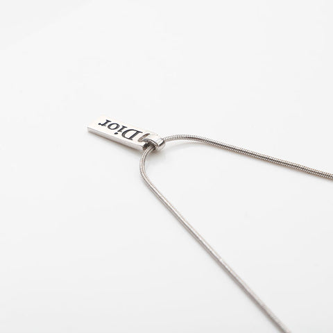 Christian Dior 1990-2000s With logo Necklace Silver WS14963