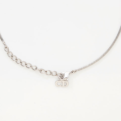 Christian Dior 1990-2000s With logo Necklace Silver WS14963