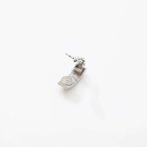 Christian Dior 1990-2000s logo Earring Silver WS14964