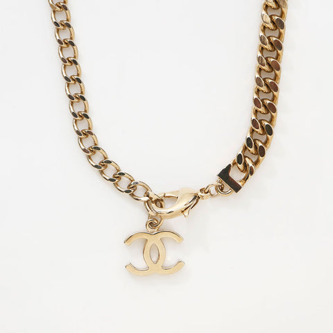 CHANEL 2024 COCO Mark Pearl Necklace gold WS14965