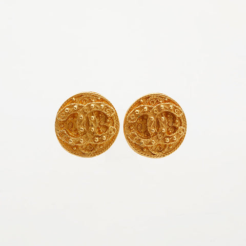 CHANEL 1994 COCO Mark Earring gold WS14966