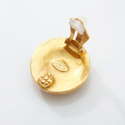 CHANEL 1994 COCO Mark Earring gold WS14966