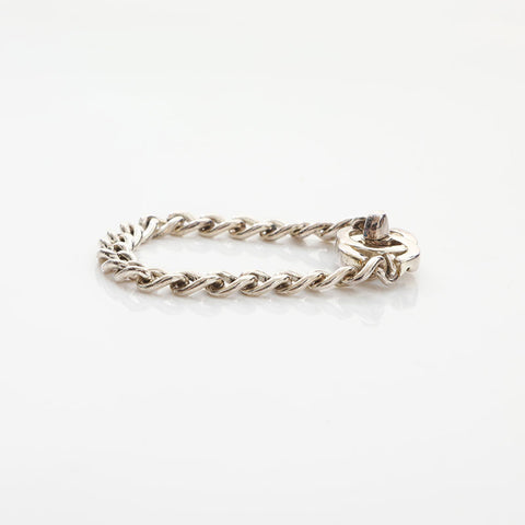 CHANEL 1996 COCO Mark Turnlock bracelet Silver WS14972