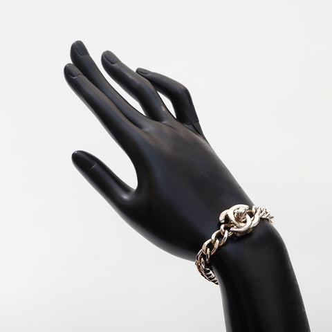 CHANEL 1996 COCO Mark Turnlock bracelet Silver WS14972