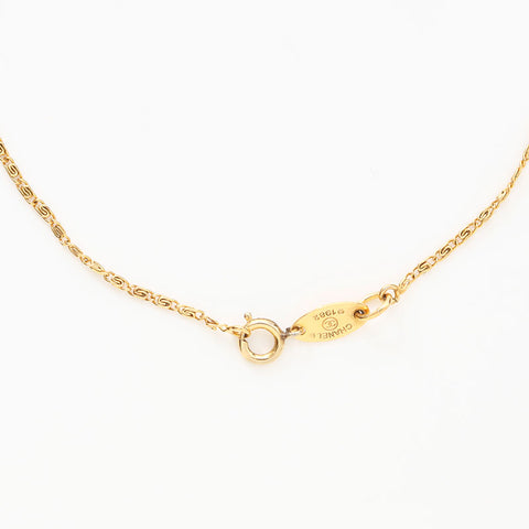 CHANEL 1982 COCO Mark Necklace gold WS14973