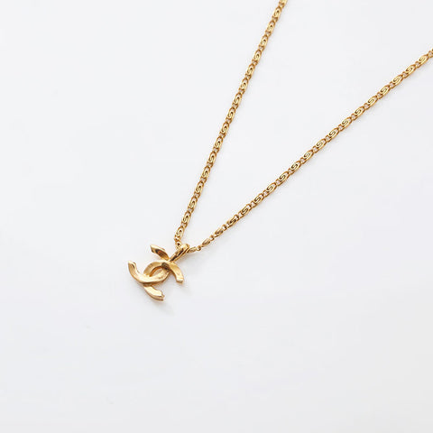 CHANEL 1982 COCO Mark Necklace gold WS14973