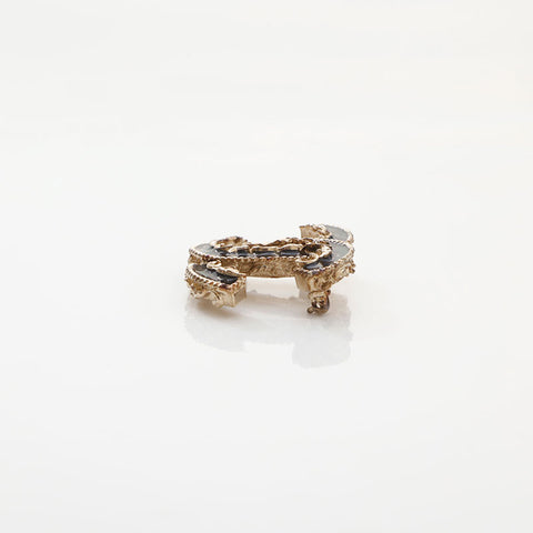 CHANEL 2013 COCO Mark Broche noire or WS14974