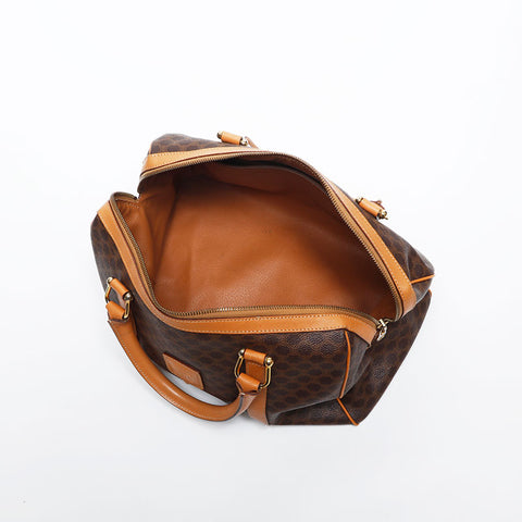 セリーヌ CELINE PVC マカダム ボストンバッグ ブラウン WS14976
