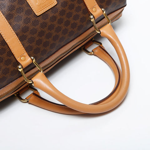セリーヌ CELINE PVC マカダム ボストンバッグ ブラウン WS14976
