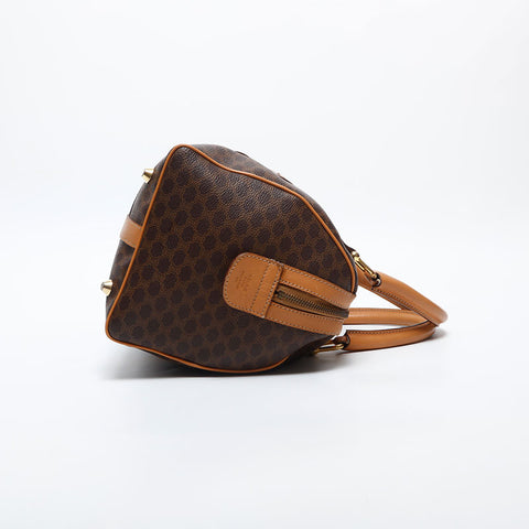 セリーヌ CELINE PVC マカダム ボストンバッグ ブラウン WS14976