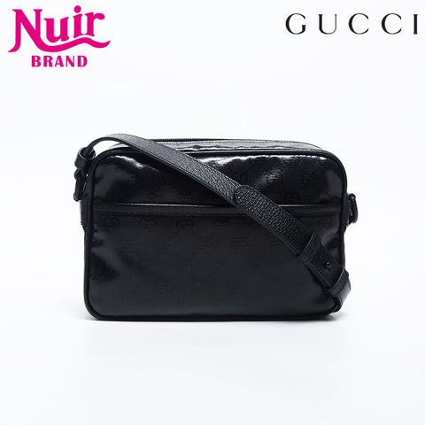 グッチ GUCCI PVC GG インプリメ ショルダーバッグ ブラック