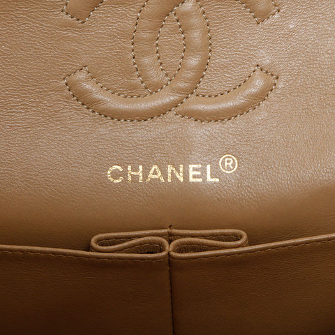 CHANEL No. 1 Lambskin Double Flap Matelasse 9.1" Shoulder Bag beige WS14984