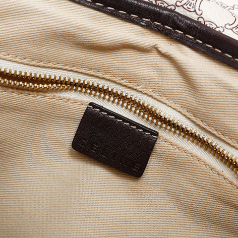 極美品 セリーヌ CELINE PVC マカダム ショルダーバッグ ホワイト WS14985