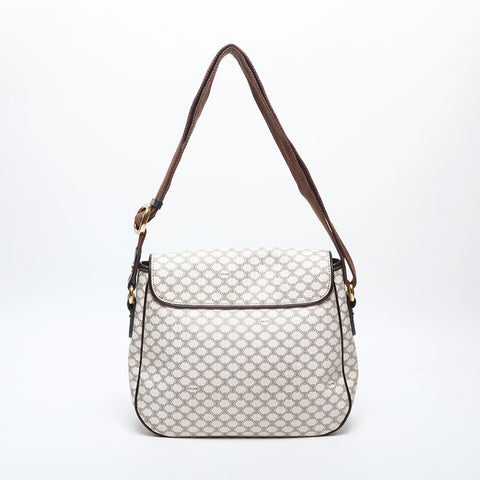 極美品 セリーヌ CELINE PVC マカダム ショルダーバッグ ホワイト WS14985