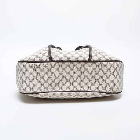 極美品 セリーヌ CELINE PVC マカダム ショルダーバッグ ホワイト WS14985