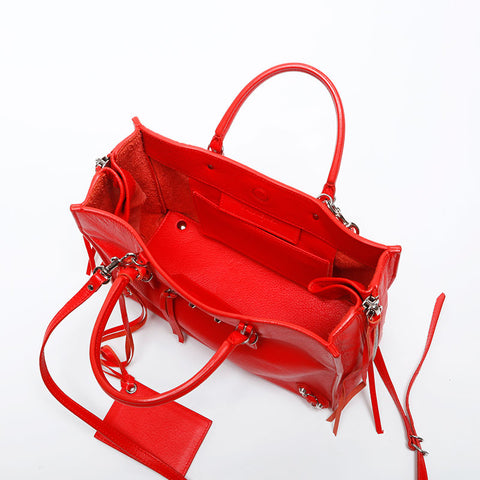BALENCIAGA Paper 2way Handbag Red WS14986